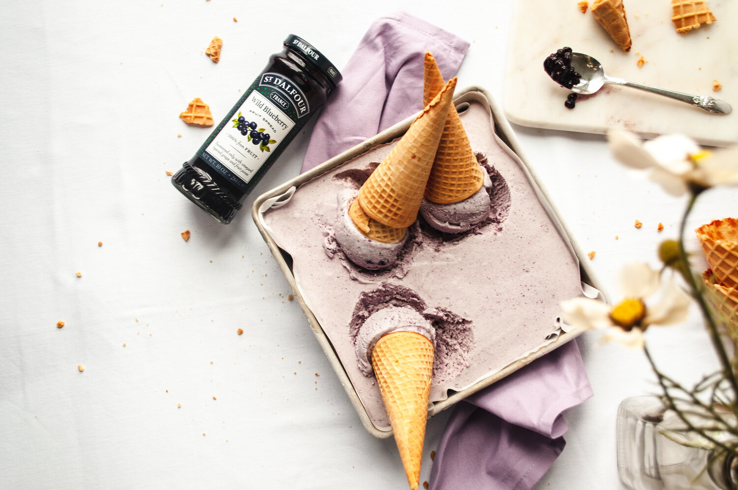 St. Dalfour Wild Blueberry & Lavender NoChurn Ice Cream — St. Dalfour